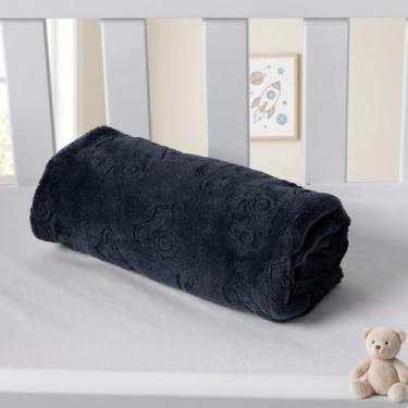 Imagem de Mantinha Bebê Fleece Desenho 3D 1,00m x 0,80m Toque Macio e Quentinho 