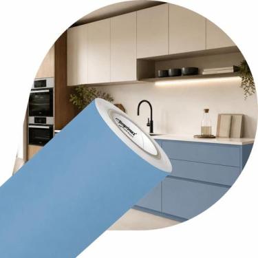 Imagem de Vinil Adesivo Azul Harmonia Fosco Impermeável 0,61x9m - IMPRIMAX