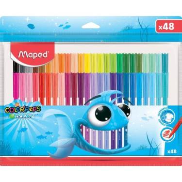 Imagem de Caneta Hidrográfica Color PEPS Ocean com 48 Cores - Maped