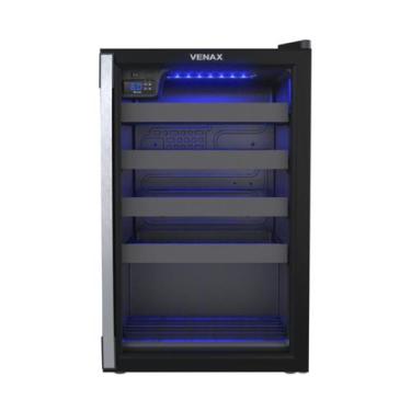 Imagem de Adega Piubella 100 para 24 Garrafas Preto - Venax, 110V