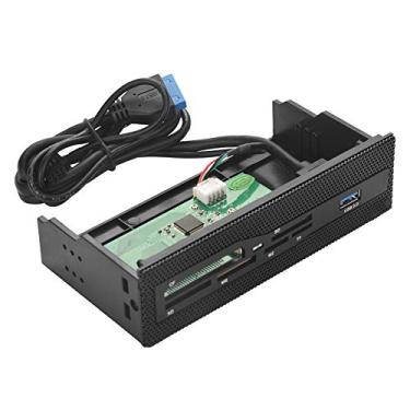 Imagem de Leitor de cartão interno PC, porta USB 3.0 M2 SD MS XD CF TF leitor de cartão multi para painel frontal de painel de 5,25 polegadas, compartimentos para cartão folheados a cobre