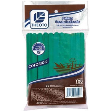 Imagem de Palito De Madeira Para Sorvete Ponta Redonda Verde