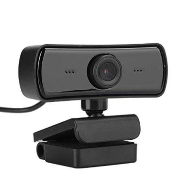 Imagem de Câmera, webcam USB microfone embutido acessório de computador com foco automático 4K 2560 x 1440 resolução HD lente para transmissão de vídeo ao vivo (preto)