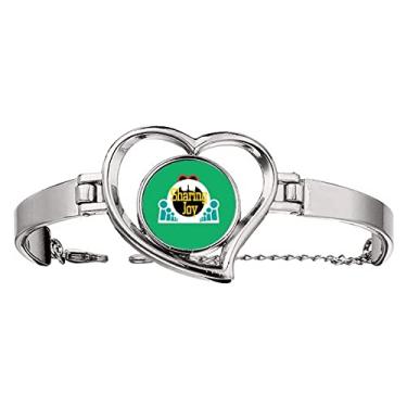 Imagem de N/A N/A Bracelete infantil puro feliz Art Deco moda coração joia pulseira de arame, medium, metal