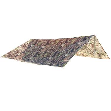 Imagem de Foern Lona impermeável para barraca sob a barraca, abrigo de lona leve para acampamento, lona para acampamento, mochila aventura ao ar livre, marrom, 2 x 1,5 m