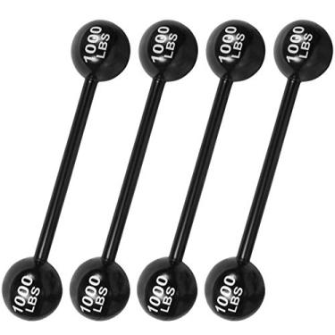 Imagem de Barra inflável de haltere gigante de 4 peças – Aniversário de circo de carnaval/Halloween/decoração de festa de homem forte Materiais para cosplay – Acessório para cabine de fotos de fantasia de soprar