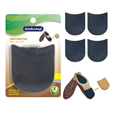 Imagem de Unikstep 2 pares de almofadas de salto de sapato, saltos de borracha para reparo de sapatos, almofada e protetor antiderrapante de 3,5 mm de espessura, kit de substituição com pregos, lixas, adesivos