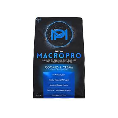Imagem de Syntrax Nutrition Macropro, proteína em pó de liberação sustentada, aumenta ou diminui as calorias diárias, com pedaços de biscoito de verdade, biscoitos e creme, 2,3 kg