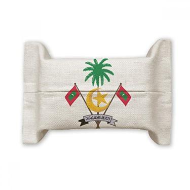 Imagem de Bolsa de linho de algodão com emblema nacional da Ásia Maldives