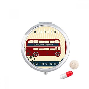 Imagem de London Doubledecker Carimbo Inglaterra Grã-Bretanha, Reino Unido, Caixa de Armazenamento de Remédio Dispensador de Recipiente