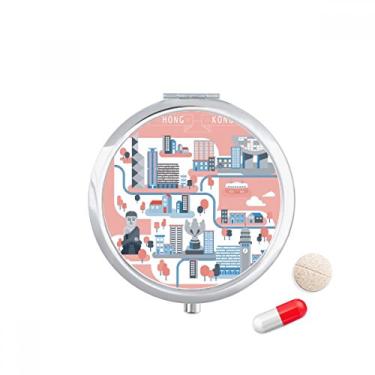 Imagem de Caixa de comprimidos de Hong Kong Famous Places para guardar remédios