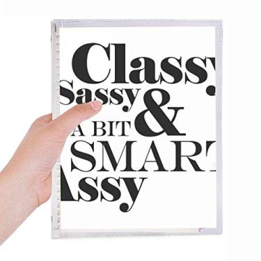 Imagem de Caderno com citação elegante Sassy & A Bit Smart Assy com folhas soltas diário recarregável
