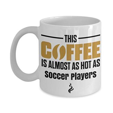 Imagem de Caneca de café This Coffee is Qumost as Hot as Soccer Player