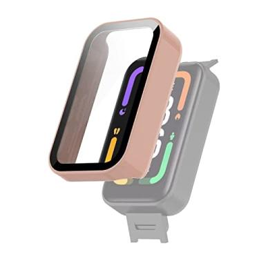 Imagem de For Xiaomi Redmi Smart Band Pro PC + Tempered Glass Watch Protective Case(Black)