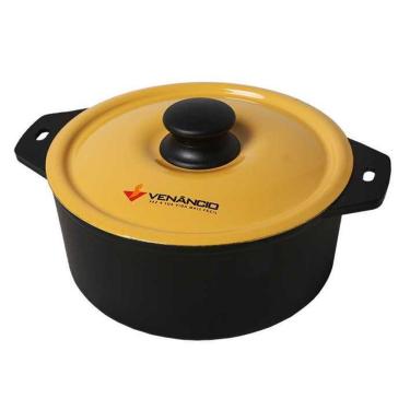 Imagem de Panela de Ferro Fundido Tampa Amarela 280x115 Met.Venâncio