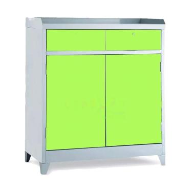 Imagem de Armário De Aço P/ Ferramenta Ferramenteiro Duplo C/ Chave Verde