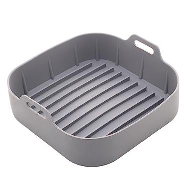 Imagem de LYOR - Forma Quadrada de Silicone para Air Fryer Cinza 16cm x 5,5cm