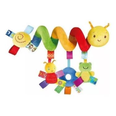 Imagem de Móbile Chocalho Bebê Espiral Centopeia Carrinho Berço  - Brinquedos