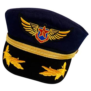 Imagem de ibasenice chapéu de piloto sombreiro chapéus de festa decorativo adulta adulto chapéu de festa inventar chapéu de capitão criança pequena chapéu de marinheiro algodão