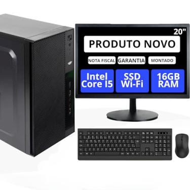 Imagem de Computador Completo Intel Core I5 16GB Ram Com SSD Monitor 19" Ultra Rápido Pc Hdmi Wi-fi Teclado e Mouse Option Soluções (SSD 240 GB)