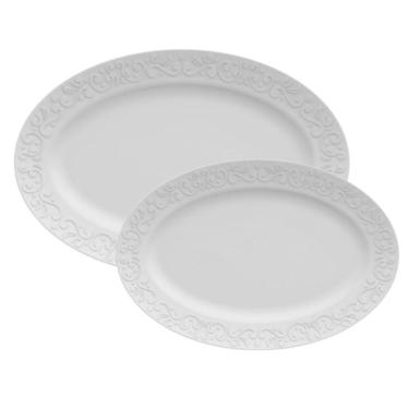 Imagem de Travessas para Servir Tassel 2un 34,5 e 28cm Porcelana Germer