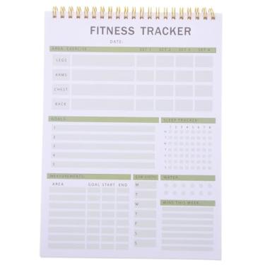 Imagem de POPETPOP livro plano de fitness planejador diário caderno de ginástica planner fitness meditação diária o caderno cadernos planejador de treino para mulheres diário de ginástica portátil