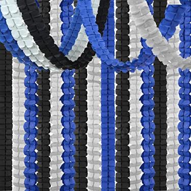 Imagem de Guirlanda de decoração de festa azul marinho preto e prata - faixa suspensa de trevo de quatro folhas de formatura de 4 metros, para homens, meninos, aniversário, casamento, noiva, neutro, chá de