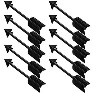 Imagem de Puxadores de porta de armário em forma de flecha, CENGOOD Armário de cozinha Armário Cômoda Armário Armário Centro de Gaveta 5" (128 mm) Preto Pacote com 10
