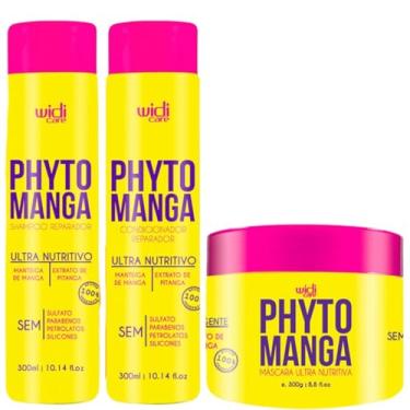 Imagem de Kit Shampoo + Condicionador + Mascara Phytomanga Widi Care Reparação Ultra Nutritiva 300g