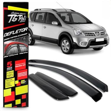 Imagem de Calha Chuva Defletor Slim Livina Grand Livina 4 Portas 2009 2010 2011 2012 2013 2014 2015 Fumê