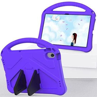 Imagem de Capa compatível com Huawei Matepad Pro 10.8 (versão 2021/2019), capa para Nokia T20, capa para tablet compatível com capa infantil à prova de choque, alça + alça de ombro (cor: Purper)