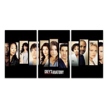 Imagem de Kit 3 Placas Decorativas Greys Anatomy Medicina Mdf
