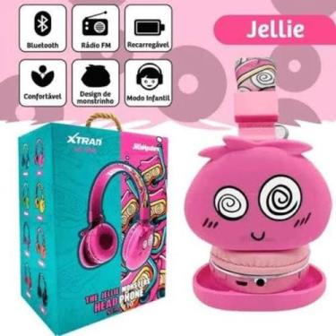Imagem de Headphone bluetooth sem fio infantil estilizado - Xtrad, rosa 
