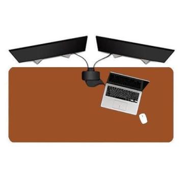 Imagem de Deskpad Gamer Em Couro 100X30Cm + Porta Copo - Genertoy
