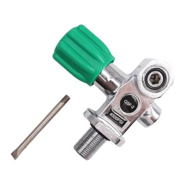 Imagem de TUXING Válvula de tanque de mergulho 4500Psi DIN/YOKE para mergulho Scuba e Snorkel M18*1,5