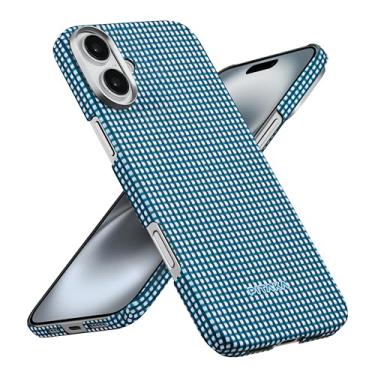 Imagem de Pitaka Capa para iPhone 16 Plus - Compatível com MagSafe, ultrafina e leve com sensação sem capa, tecido de fibra de aramida 1500D - Oceano