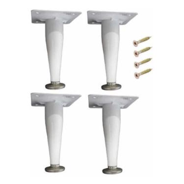 Imagem de 6 Pés Cônico Para Moveis Cromado,preto, Branco 20cm  Renna - comercial
