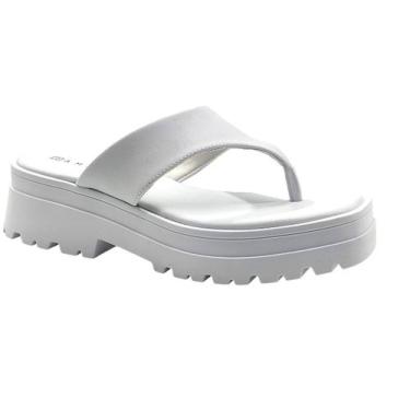 Imagem de Sandália Feminina Tamanco Asa Delta Ramarim 2338242, Branco, 38