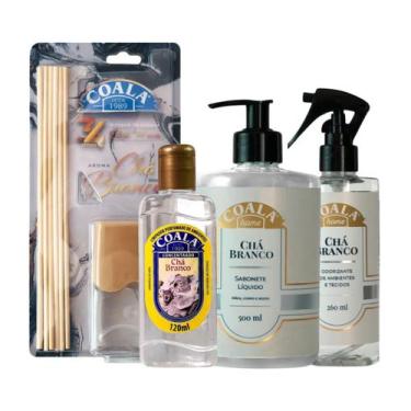 Imagem de Kit Coala Chá Branco Difusor, Limpador Perfumado, Sabonete Líquido e S