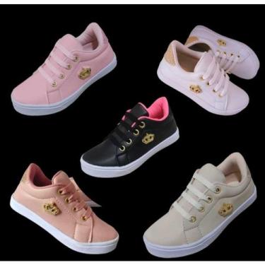 Imagem de Tenis Infantil e Bebe - kayttoHappy, Rosa coroa, 20/21