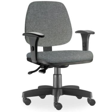 Imagem de Cadeira de Escritório Giratória Executiva Ergonômica Job L02 Linho Cin