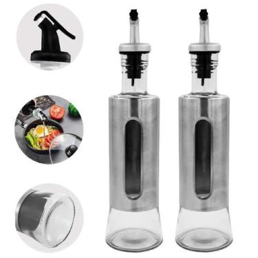 Imagem de Kit 2 Garrafas Porta Azeite Vinagre 300ml com Bico Dosador - Fwb