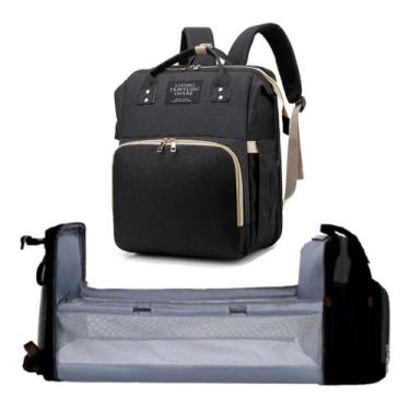 Imagem de Mochila Bolsa Maternidade Térmica Impermeável Vira Berço - Living Trav