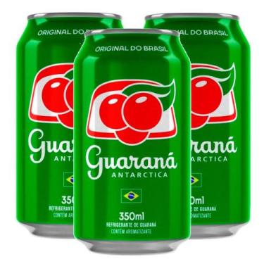 Imagem de Kit 3 Refrigerante Guaraná Antarctica Lata 350ml - Antartica