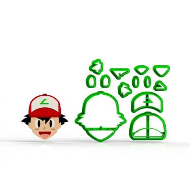 Imagem de Cortador Pokemon Ash Modular Tamanho 5 Cm