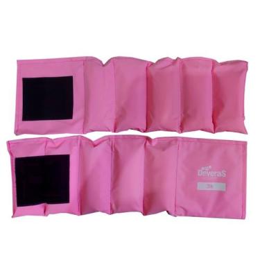 Imagem de kit halter peso musculação halteres 2 kg tornozeleira peso caneleira d