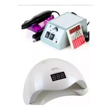 Imagem de Cabine Sun 5 48w + Motor Mercedez 20.mil Rpm Unhas De Gel Ac - Mr Vend