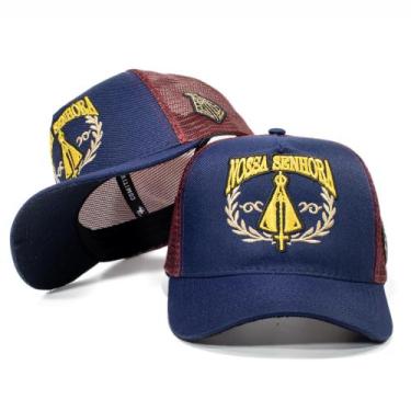 Imagem de Boné Trucker Nossa Senhora Aparecida Telinha Ajustável Varios Modelos 