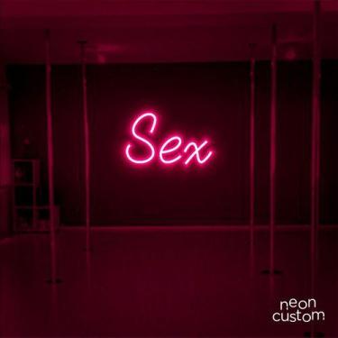 Imagem de luminaria letreiro Neon Led Sex 50x30 luminoso decoração p/ selfie - N
