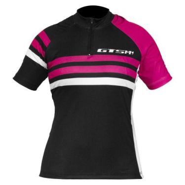 Imagem de Camiseta Feminina Ciclista GTSm1 Manga Curta com Proteção - UVA / UVB 
